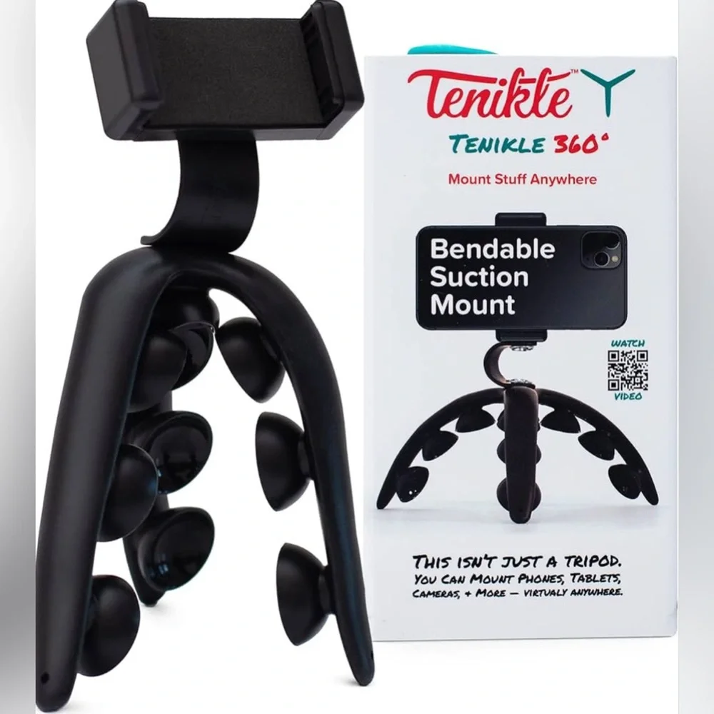 Black Tenikle® - Flexible Tentacle Tripod for Mobile Phone & Action Camera GoPro